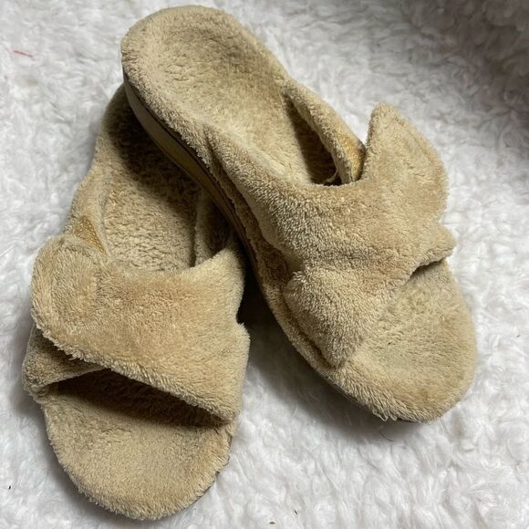 Vionic Relax Slippers terry cloth rubber soles with arch support size 7 - Picture 1 of 9